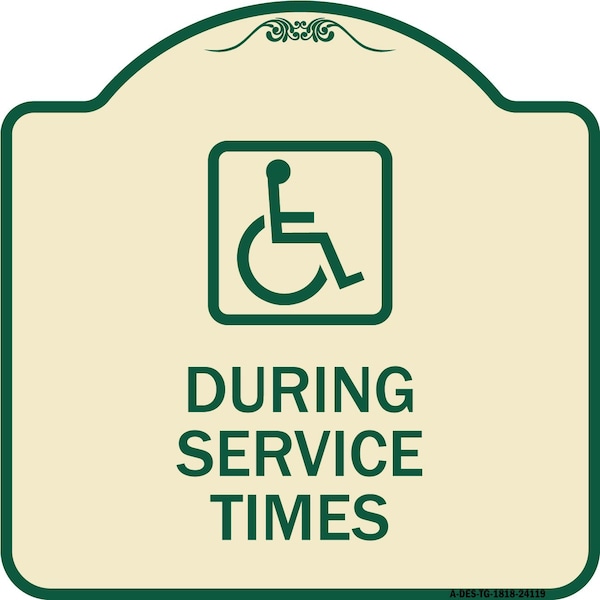 Signmission During Service Times With Graphic Heavy-Gauge Aluminum Architectural Sign, 18" x 18", TG-1818-24119 A-DES-TG-1818-24119 - main